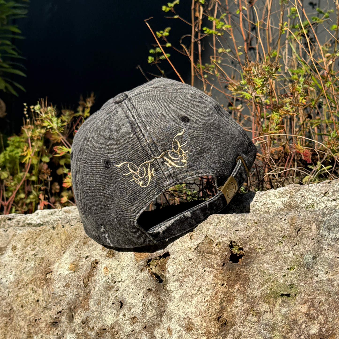 Distressed Denim Cap