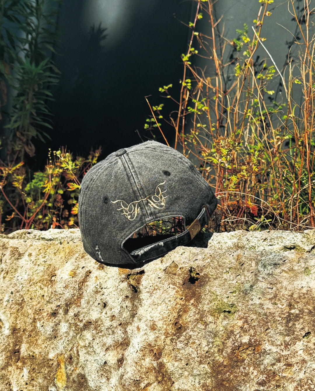 Distressed Denim Cap