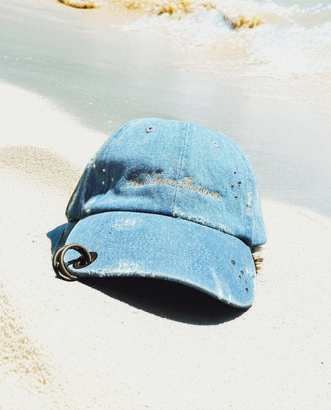 Denim Cap - Crystals